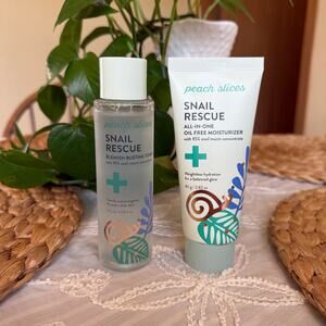 NEW Peach Slices | Snail Rescue Blemish Busting Toner & Oil Free Moisturizer